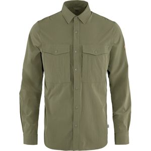 Fjallraven Abisko Trekking Shirt LS - Outdoorblouse - Heren - Lange Mouwen - Light Olive - Maat XL