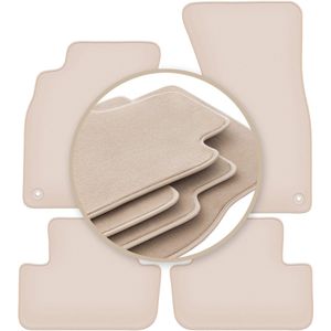 PREMIUM beige matten voor: Audi A4 B8 sedan, stationwagen, avant, allroad 2007-2015