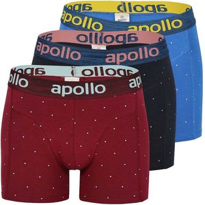 Apollo - Boxershort heren ocean dots - 3-Pack - Maat M - Heren boxershort - Ondergoed heren - boxershort multipack - Boxershorts heren