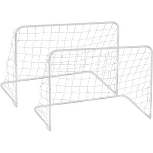 Garlando - Train & Score - Voetbaldoeltjes - set van twee - 90 x 60 x 50 cm - Voetbal - Training - Incl. Grondankers