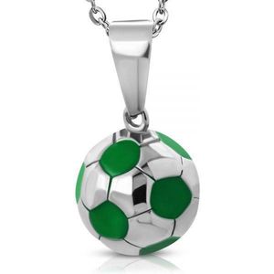 Montebello Ketting Ayun Green - 316L Staal - Voetbal - ∅15mm - 50cm