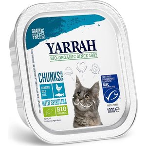 Yarrah Biologisch Kattenvoer Chunks met Vis - 100 gram NL-BIO-01