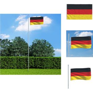 vidaXL Vlag Duitsland - 90 x 150 cm - meerkleurig - 68D 100% polyester - Vlag