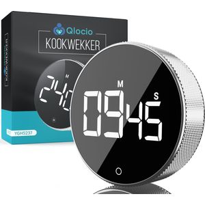 Qlocio Digitale Kookwekker - Timer - Keukenwekker - Magnetisch - Zwart