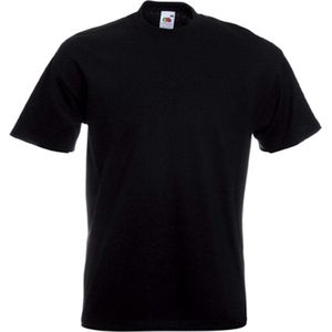 Grote maten basic zwarte t-shirt voor heren - voordelige katoenen shirts 4XL (48/60)