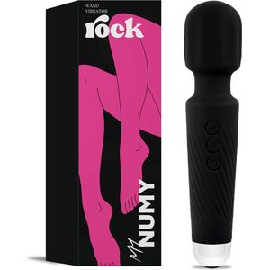 NUMY® Rock - Magic Wand Inclusief Sex Quiz - Vibrator voor Vrouwen - Krachtige Clitoris Stimulator - 28 Standen - Sex Toys voor Vrouwen & Koppels - Midnight Black