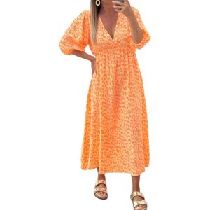 Schilo Jolie MIDI SHIRT Spring 2025 DRESS WVN-Orange- Dames Jurk - One Size