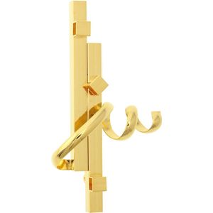 Behave Broche artistiek geometrisch goud kleur 9 cm