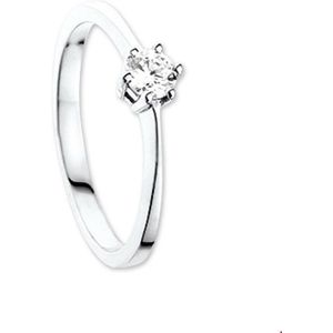 Ring Zirkonia 14K Witgoud