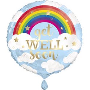 Folieballon Rainbow Get Well Soon-45-cm.