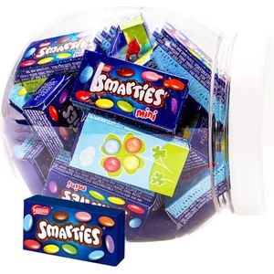 Smarties chocolade - kleurrijke chocoladesnoepjes in cookie jar - 375g