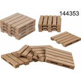 4x stuks houten pallet glazen onderzetters 10 x 10 cm