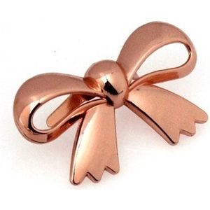 Broche met strikje - 30mm - Rose gold