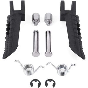1 paar Voorste Voetsteunen voor Suzuki GSXR600 GSXR 750 2001-2014 en GSXR1000 2001-2014 (zwart)
