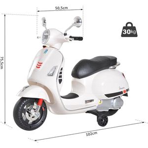 VESPA kinderscooter 6V kleur Wit