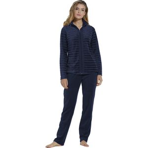 Pastunette Luxe huispak dames Velours met rits - Dark Blue - Nos - 46 - Blauw