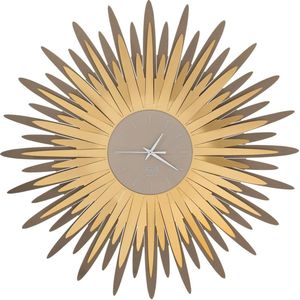 Arti e Mestieri Collectie – Handgemaakt – Wandklok Italiaanse Design Steek brons / trans goud - 60 cm