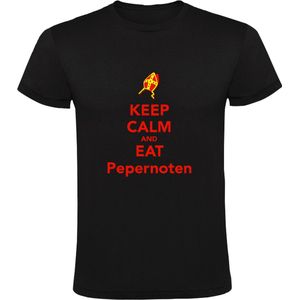 Keep Calm and Eat Pepernoten Heren T-shirt | Pepernoot | Sinterklaas | Sinterklaasshirt | Pakjesavond | Shirt