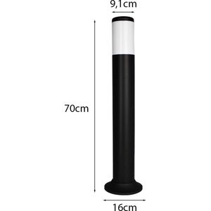 Zigbee smart - Staande buitenlamp | Rond | 70cm | Zwart | IP54 - DOLLY