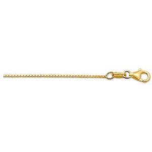 YO&NO - Ketting - Goud - Venetiaans - 0.9mm - 42cm -  Sieraden vrouw - Heren - 14k - 585 Goud