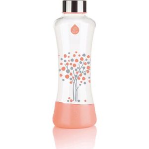 Equa Esprit Squeeze glazen waterfles 550 ml - Uitvoering - Peach Tree