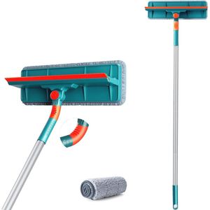Professionele 2-in-1 Raamreinigingsset met Verstelbare Telescoopsteel en Microvezeldoek