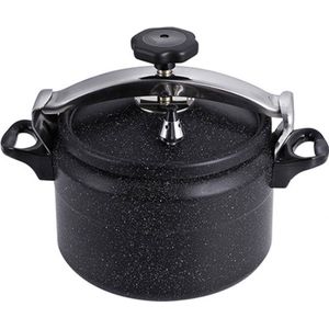 Snelkookpan 7 liter met anti-aanbak Marble coating- Zwart - pressure cooker - Alle warmtebronnen inclusief inductie