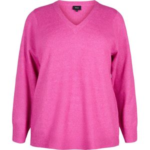 ZIZZI CASUNNY, L/S, PULLOVER Dames Blouse - Pink - Maat XXL (58-60)