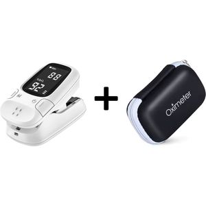 Professionele Saturatiemeter - Inclusief opbergtas - Beschermhoes - Oximeter Pulse - Heal Force - Wit - Zuurstofmeter Vinger - Best Getest - Hartslagmeter - Oximeter - Saturatiemeter Zuurstofmeter Vinger