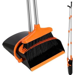 Unyqoos ® Ergonomische Bezem- en Veegset met Verstelbare Stelen voor Comfortabel Schoonmaken