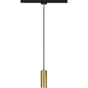 LED Railverlichting - Hanglamp - Torna Dual Monla - 2 Fase - GU10 Fitting - Rond - Mat Goud - Aluminium