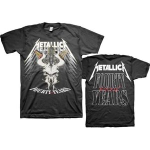 Metallica - 40th Anniversary Forty Years Heren T-shirt - S - Zwart