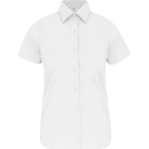 Kariban Dames stretch blouse korte mouwen K532 - White - XL