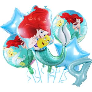 Ariel ballon set - 82x60cm - Folie Ballon - Prinses - Themafeest - 4 jaar - Verjaardag - Ballonnen - Versiering - Helium ballon - de kleine zeemeermin