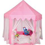 Speeltent voor Kinderen - Met Bodem - Vanaf 3 Jaar - 135x135x140cm - Kinderen Tent Kasteel - Voor binnen en Buiten- roze