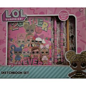 L.O.L. Surprise! Sketchbook Set - Schetsboek - 40+ Stickers - Gelpennen - HB Potlood