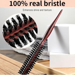Natural Boar Hair Brush for Dry or Damaged Hair Reduces Hair Breakage