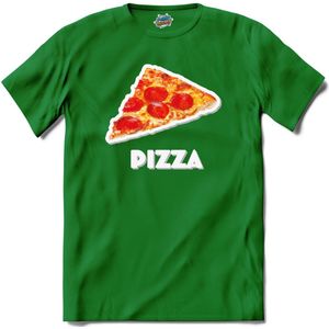 Pizza - grappig verjaardag kleding cadeau - eten teksten - T-Shirt - Dames - Kelly Groen - Maat M