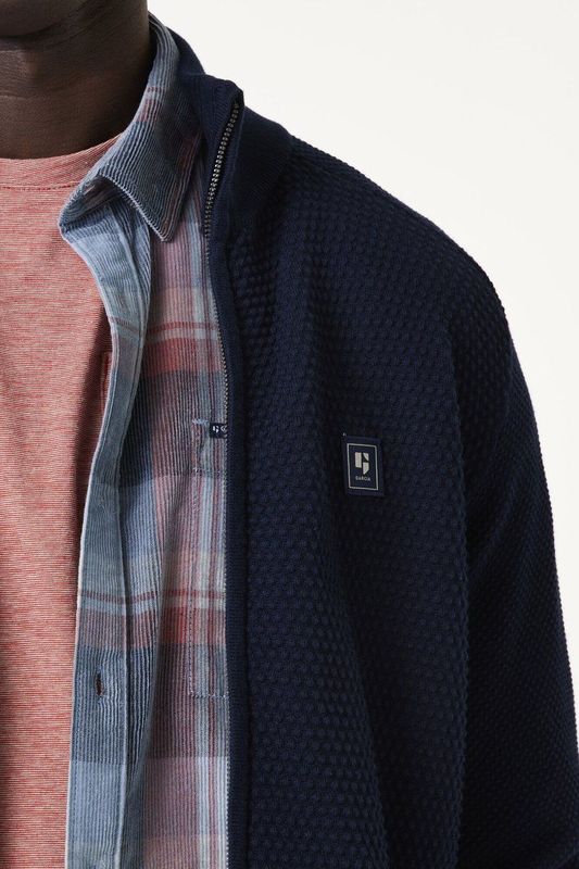 GARCIA Heren Vest Blauw Long mouw - Maat L