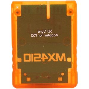 MX4SIO SIO2SD-kaartlezeradapter Handgemaakte Stabiele Vervanging TF-kaartadapter voor PS2(Oranje)