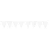 1x Mini vlaggenlijn / slinger - 300 cm - wit