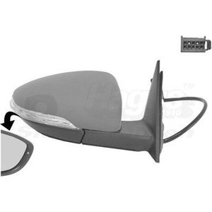 VanWezel 5806818 - Rétroviseur éléctrique complet droit pour Volkswagen New beetle de 2012 à maintenant