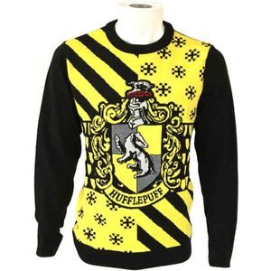 Harry Potter Kersttrui -M- Hufflepuff Geel/Zwart