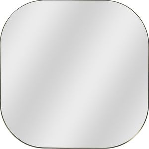 INSPIRE - Wandspiegel - Rechthoekige spiegel GLAM - B. 90 x H. 90 cm - Vergulde afwerking - Metalen lijst - Passpiegel