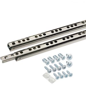SOTECH 2s (1 paar) Ladegeleiders 406 mm 17 mm groef - Ladegeleiders voor lades - Gedeeltelijk uittrekbare ladegeleiders