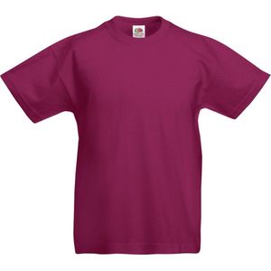 Fruit Of The Loom Originele T-shirt met korte mouwen voor kinderen / tieners (Bordeuax)