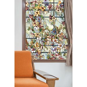 Zichtwerende folie - Groene raamfolie vinyl - 61 x 92 cm - 91,4 x 61 x 0,02 cm