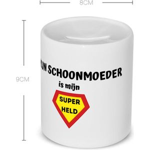 Akyol - mijn schoonmoeder is mijn superheld Spaarpot - Schoonmoeder - super schoonmoeder - moeder cadeautjes - moederdag - verjaardag - geschenk - kado - 350 ML inhoud