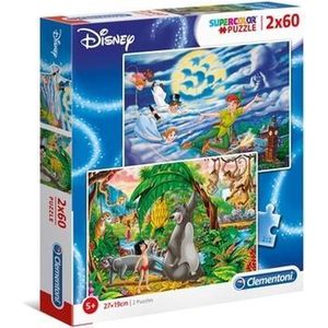 Puzzel Disney Peter Pan + Jungle Book (2x60 Stukjes)