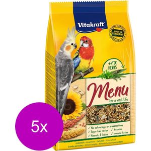 Vitakraft Valkparkieten Premium Menu - Vogelvoer - 5 x 1 kg